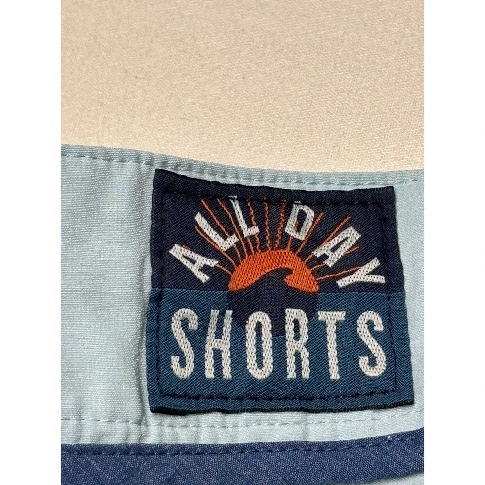 Faherty Belt Loop All Day Shorts ( Mens 31X9 Blue Grey Hybrid Stretch MSC0012